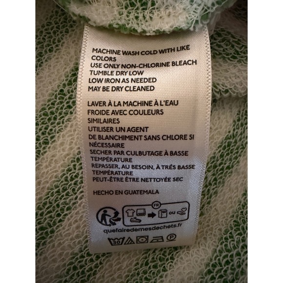 We The Free Free People Striped Sweatshirt Green Pink White OB1717006 Womens M - Picture 5 of 9